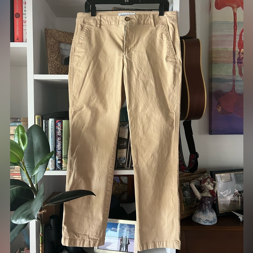 Amazon Essentials khaki pants, 12